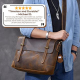 Stylish Brown Leather Handbag YPRES - Durable & Chic Design