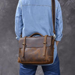 Stylish Brown Leather Handbag YPRES - Durable & Chic Design Homme8 luxury handbag