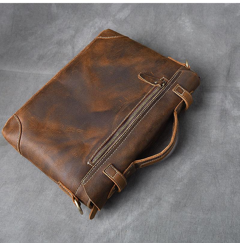 Stylish Brown Leather Handbag YPRES - Durable & Chic Design Homme8 luxury handbag