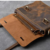 Stylish Brown Leather Handbag YPRES - Durable & Chic Design Homme8 luxury handbag